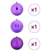 vidaXL Ensemble de Boules de Noël 3 pcs Lilas Plastique