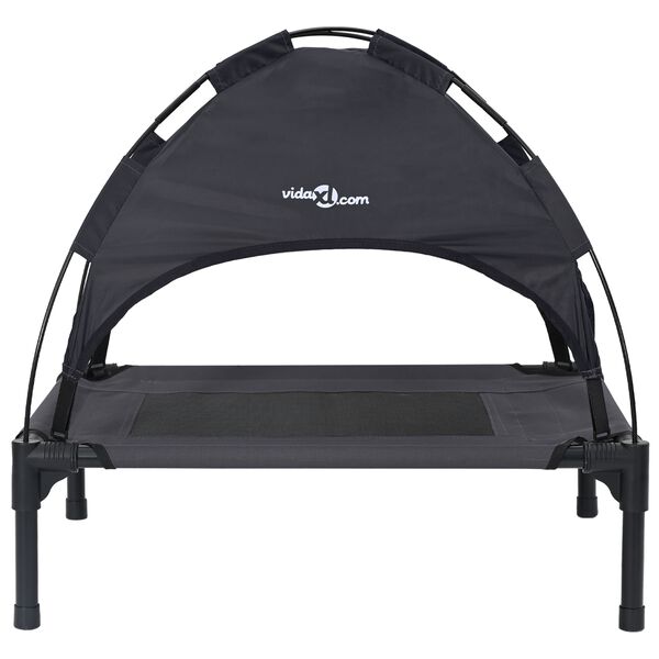 vidaXL Lit pour Chien Noir 76 x 62 x 70,5 cm Acier