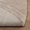 vidaXL Tapis de surface Rond HUARTE Beige &Oslash; 160 CM Polyester
