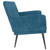 vidaXL Banc Bleu 108x79x79 cm Velours