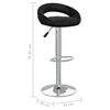 vidaXL Tabouret de bar Noir Similicuir