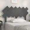 vidaXL T&ecirc;te de lit Gris 122,5x3x80,5 cm Bois massif de pin