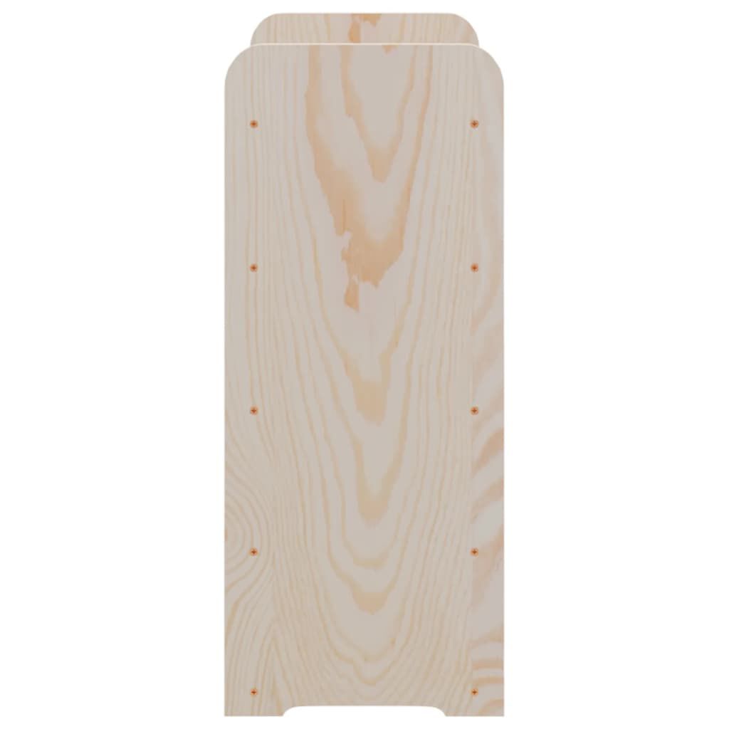 Casier à Vin Bois Pin Massif - 67.5x25x87cm - 42 Bouteilles - Design Ondulé Pour Conservation