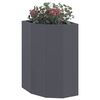 vidaXL Jardinière d'Angle Anthracite 30 x 30 x 50 cm Acier