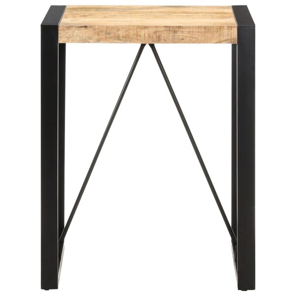 vidaXL Table à manger 60x60x75 cm Bois de manguier massif brut