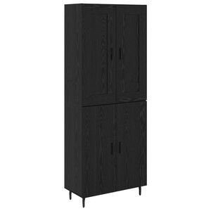 vidaXL Haut Armoire 2 pcs Ch&ecirc;ne noir Bois d'ing&eacute;nierie