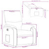 vidaXL Fauteuil inclinable &eacute;lectrique cr&egrave;me similicuir