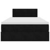 vidaXL Lit ottoman avec matelas noir 120x190 cm velours