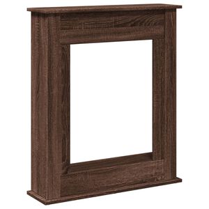 VidaXL Cadre de chemin&eacute;e ch&ecirc;ne marron 75x20x87,5 cm bois d'ing&eacute;nierie