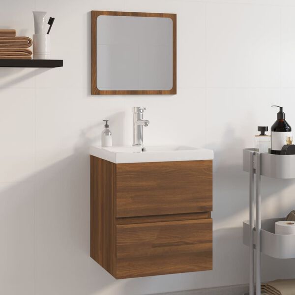 vidaXL Meubles de salle de bain Ch&ecirc;ne marron Bois d'ing&eacute;nierie