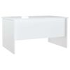 vidaXL Table basse blanc brillant 80x50x42,5 cm bois d'ing&eacute;nierie