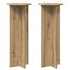 vidaXL Support de Plante 2 pc Ch&ecirc;ne artisanal &Oslash;40 x 100 cm