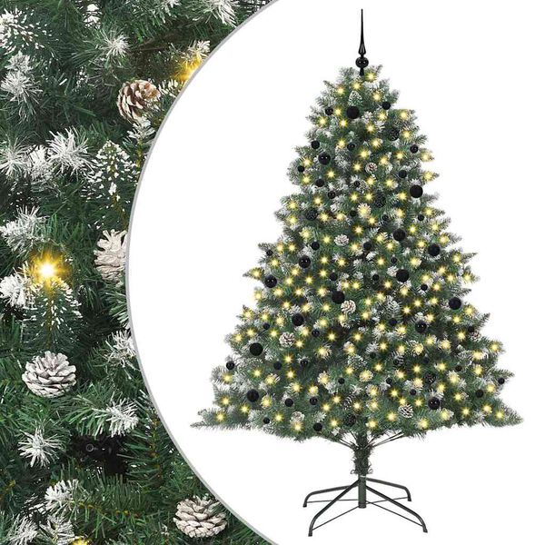 vidaXL Sapin de No&euml;l artificiel Vert 240 cm PVC, plastique et acier
