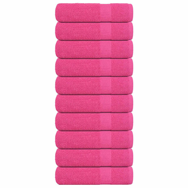 vidaXL Essuie-mains FROGN 10 pcs rose 50x100 cm 360 g/m²