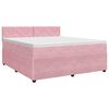 vidaXL Lit boxspring avec matelas Rose 180 x 200 cm Velours