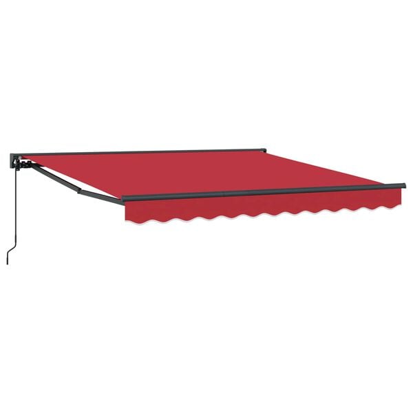 vidaXL Auvent R&eacute;tractable Rouge 300 x 250 cm Aluminium et Tissu