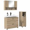 vidaXL Ensemble de mobilier de salle de bain 3 pcs Ch&ecirc;ne Sonoma