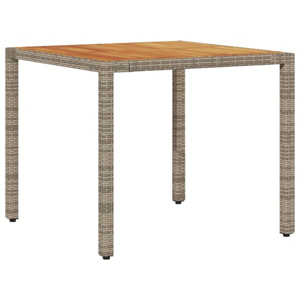 vidaXL Ensemble &agrave; manger de jardin et coussins 5 pcs gris rotin acacia