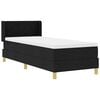 vidaXL Lit &agrave; ressorts avec matelas Noir 200 x 80 cm Polyester