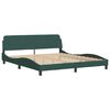 vidaXL Lit avec matelas Dover vert fonc&eacute; 180x200 cm velours
