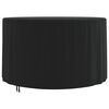 vidaXL Housse de salon de jardin rond noir &Oslash; 128x71 cm oxford 420D