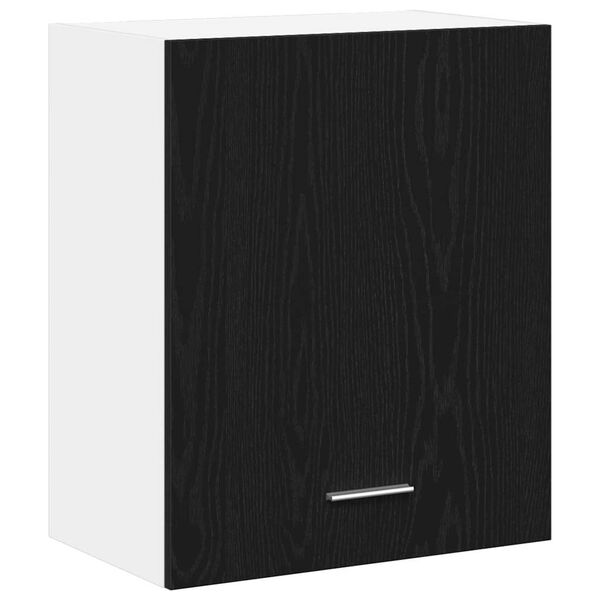 vidaXL Armoire suspendue avec &eacute;tag&egrave;re Riga Ch&ecirc;ne noir 50 x 31 x 60 cm