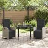 vidaXL Ensemble de salle &agrave; manger pour jardin 3 pcs Gris clair