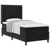 vidaXL Lit &agrave; ressorts avec matelas Noir 90 x 190 cm Velours