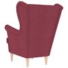 vidaXL Fauteuil rouge bordeaux 74x84x100 cm tissu