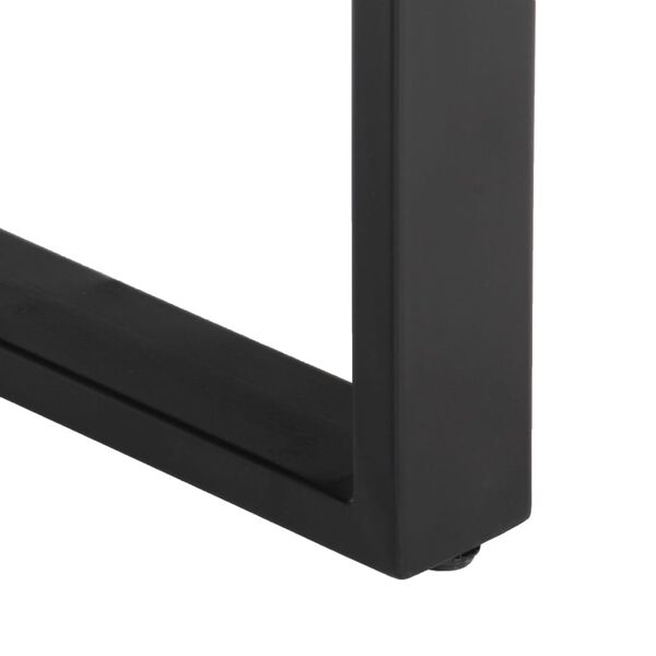 vidaXL Banc 120 cm Marron et noir Cuir v&eacute;ritable de ch&egrave;vre