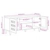 vidaXL Meuble TV Noyer 105 x 33 x 46 cm Bois de mangue massif