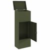vidaXL Bo&icirc;te de d&eacute;p&ocirc;t de colis Vert olive 44,5 x 29 x 110,5 cm Acier