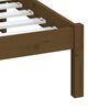 vidaXL Cadre de lit sans matelas marron miel bois massif 200x200 cm