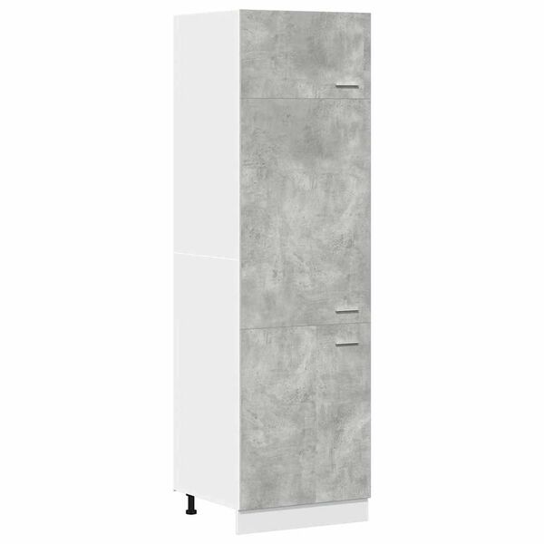 vidaXL Armoire réfrigérée "Lyon" Gris béton 60 x 57 x 207 cm Bois d'ingénierie