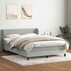 vidaXL Sommier &agrave; lattes de lit et matelas gris clair 140x210cm velours