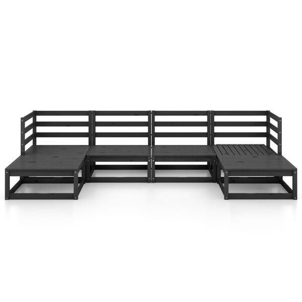 vidaXL Salon de jardin 6 pcs bois de pin massif