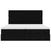 VidaXL Cadre de lit ottoman avec matelas noir 200x200cm velours