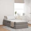 vidaXL Lit avec rangement et matelas Taupe 90 x 200 cm Polyester