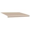 vidaXL Auvent R&eacute;tractable Beige 4 &times; 3 m Toile et Aluminium