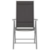 vidaXL Ensemble à manger de jardin 7 pcs aluminium argenté et noir