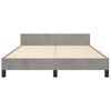vidaXL Cadre de lit sans matelas gris clair 140x190 cm velours