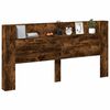 vidaXL T&ecirc;te de lit Ch&ecirc;ne fum&eacute; 200 x 16,5 x 103,5 cm Bois d'ing&eacute;nierie