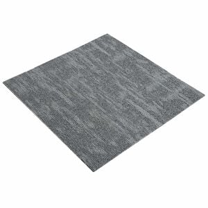 vidaXL Carreau de tapis Gris b&eacute;ton 50 x 50 cm 4 pc PP et Bitume