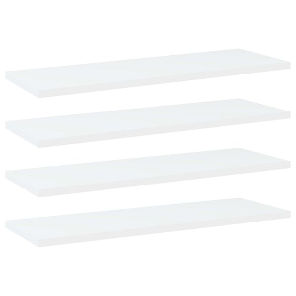 vidaXL Panneaux de biblioth&egrave;que 4 pcs blanc bois d&rsquo;ing&eacute;nierie