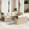 vidaXL Salon de jardin avec coussins 10 pcs beige r&eacute;sine tress&eacute;e