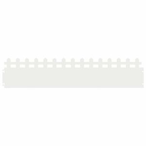 vidaXL Bordures de pelouse 10 pcs Blanc 103 x 0,05 x 22 cm Acier