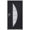 vidaXL Porte d'entr&eacute;e anthracite 108x200 cm PVC