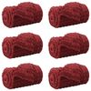 vidaXL Couvertures &agrave; jeter 6 pcs Rouge Bordeaux 270 x 240 cm Toison