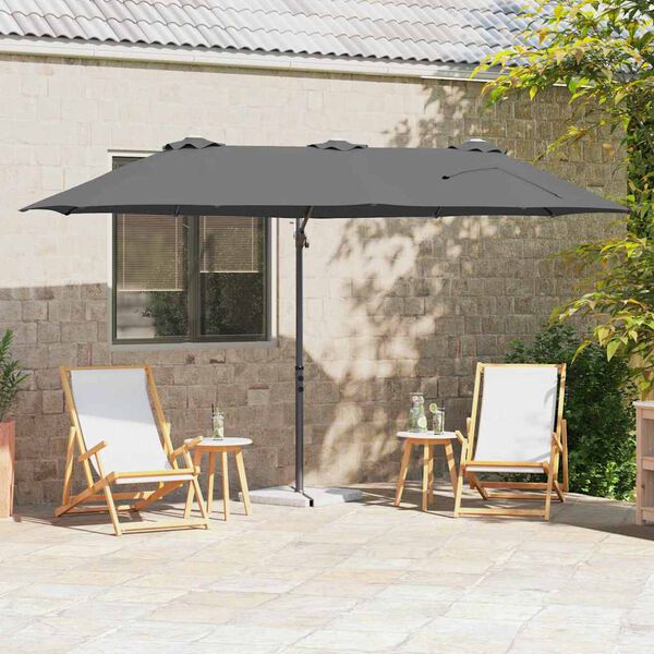 vidaXL Parasol cantilever de jardin Anthracite 372 x 198 x 243 cm