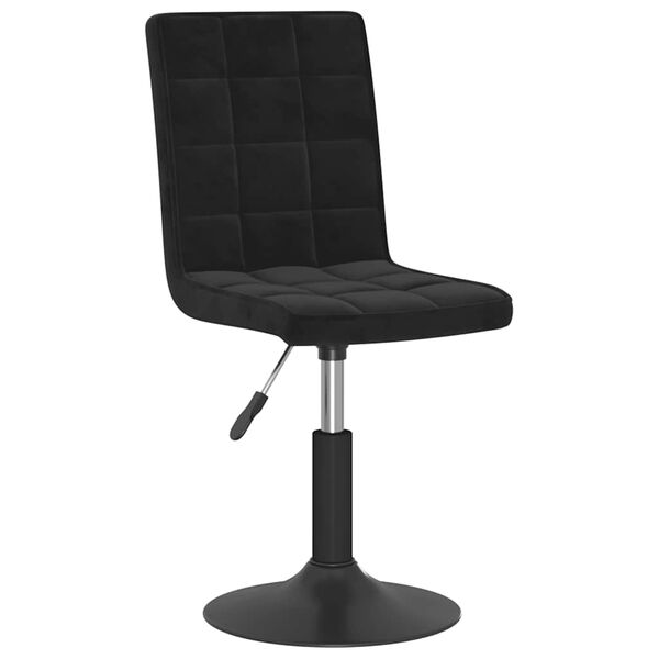 vidaXL Chaises pivotantes &agrave; manger lot de 2 noir velours